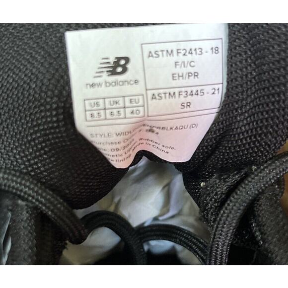 Women’s New Balance Composite Toe Logic Industrial Boot, Black/Aqua, 8.5 NEW - Picture 9 of 9